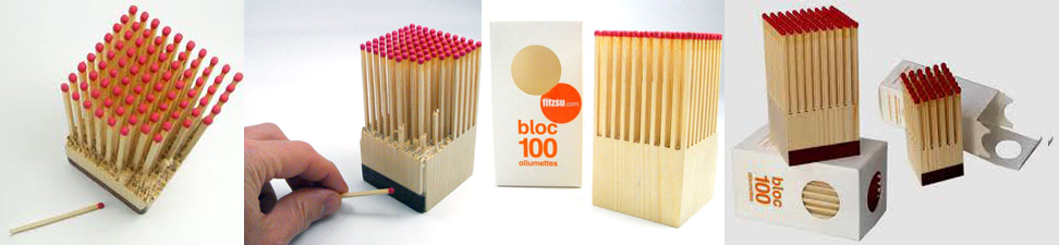 Wooden Matches Block-Bloque de fosforos-envase innovador