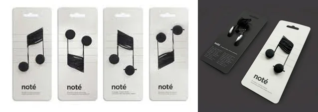Audífonos Note — envase innovador